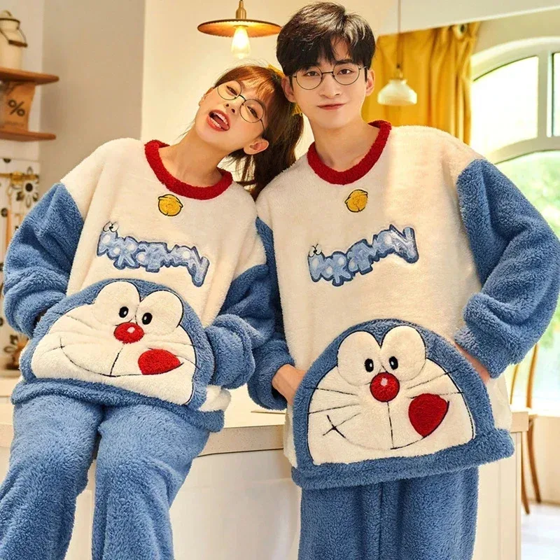 Winter Thicken Couples Pajamas Suit Women Men Cartoon Cat Pijamas Sets Sleepwear Soft Warm Korean Pyjama Femme Lovers Set
Winter Thicken Couples Pajamas Suit Women Men Cartoon Cat Pijamas Sets Sleepwear Soft Warm Korean Pyjama Femme Lovers Set
