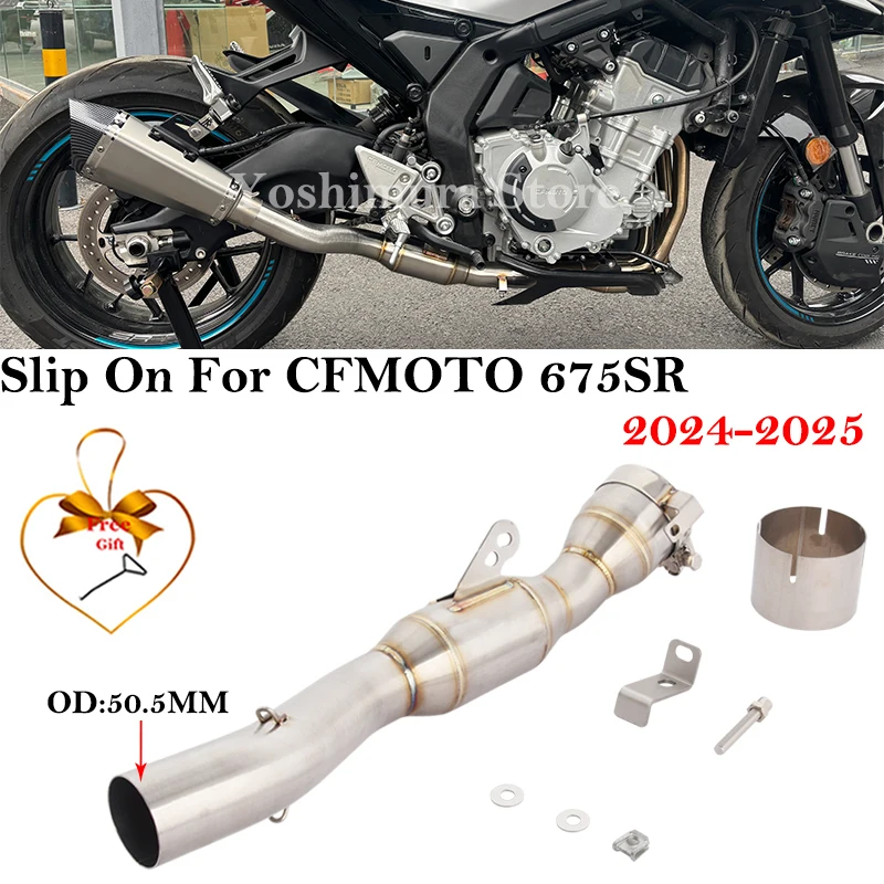 For CFMOTO 675SR NK 675SR CF675SR 2024 2025 Motorcycle Exhaust Systems Side Row Escape Stainless Steel Mid Link Pipe 51mm Muffer
For CFMOTO 675SR NK 675SR CF675SR 2024 2025 Motorcycle Exhaust Systems Side Row Escape Stainless Steel Mid Link Pipe 51mm Muffer