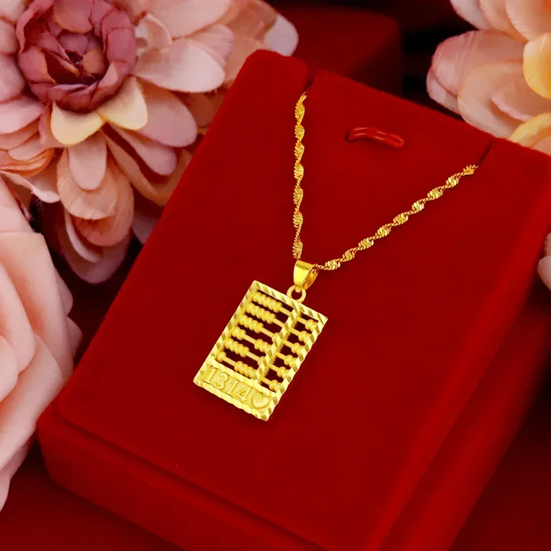 9999 Real Gold 24K Female 1314 Abacus Necklace, Ancient Abacus Female Clavicle Necklace Jewelry
9999 Real Gold 24K Female 1314 Abacus Necklace, Ancient Abacus Female Clavicle Necklace Jewelry
