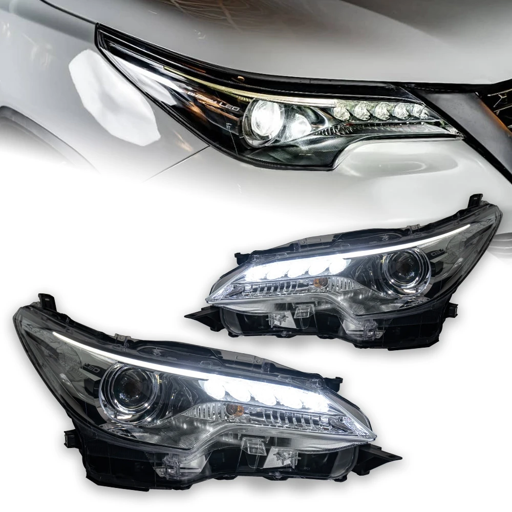 AKD Car Styling for Toyota Fortuner Headlights 2016-2018 All LED Headlight LED DRL Head Lamp Angel Eye Bi Xenon Accessories
AKD Car Styling for Toyota Fortuner Headlights 2016-2018 All LED Headlight LED DRL Head Lamp Angel Eye Bi Xenon Accessories