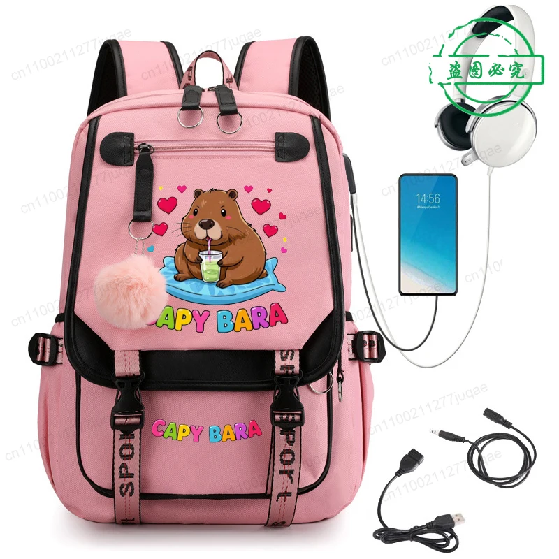 Capy Bara Drinking Boba Backpack Teenager Backpack for Teenager Back To School School Bookbags Fashion Trend Student Bagpack
Capy Bara Drinking Boba Backpack Teenager Backpack for Teenager Back To School School Bookbags Fashion Trend Student Bagpack