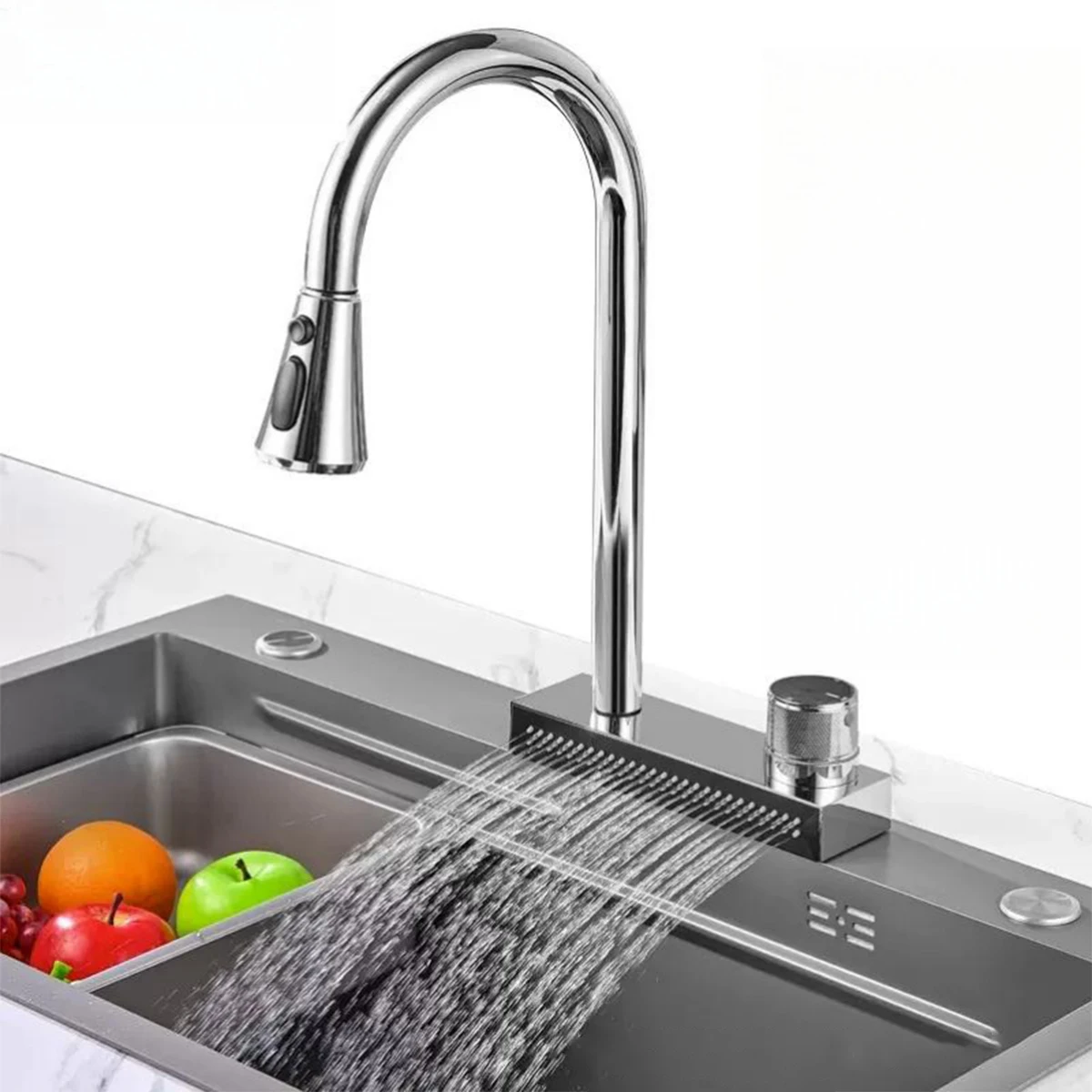 Black/Gun Grey/Brushed/Chrome Stainless Steel Pull-out Extendable Kitchen Faucet - 360° Rotating Sink Faucet with Flexible Hose
Black/Gun Grey/Brushed/Chrome Stainless Steel Pull-out Extendable Kitchen Faucet - 360° Rotating Sink Faucet with Flexible Hose