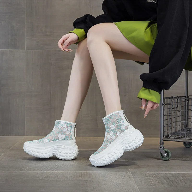 High-heeled boots women's 2025 summer thin thick-soled breathable hollow embroidered mesh boots casual short boots
High-heeled boots women's 2025 summer thin thick-soled breathable hollow embroidered mesh boots casual short boots
