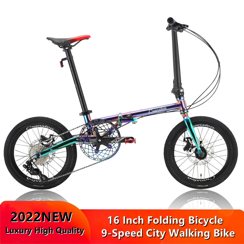 16 Inch Folding Bicycle Ultra-light Portable 9-Speed Luxury Student Car Adult Walking Bike Molybdenum Steel City Riding
16 Inch Folding Bicycle Ultra-light Portable 9-Speed Luxury Student Car Adult Walking Bike Molybdenum Steel City Riding