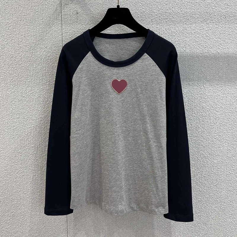 Высококачественная разноцветная женская футболка с длинными рукавами и вышивкой пайеток в форме сердца, популярная одежда 2591593
Высококачественная разноцветная женская футболка с длинными рукавами и вышивкой пайеток в форме сердца, популярная одежда 2591593