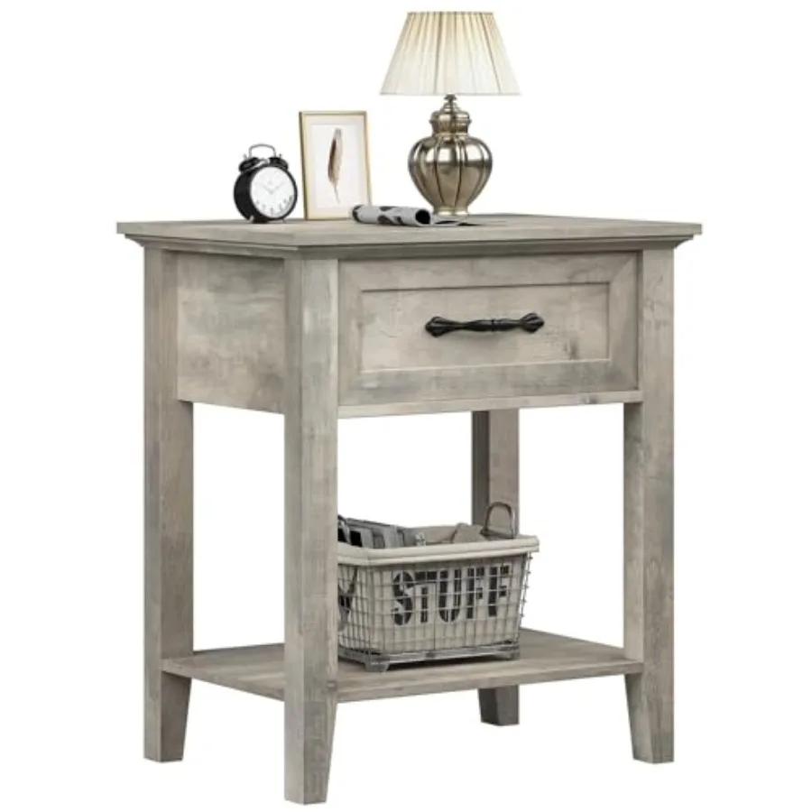 Nightstand End Table with Drawer Side Table for Spaces 2 Tiers Storage Shelves with Dresser Bedside Table for Living Room Bedro
Nightstand End Table with Drawer Side Table for Spaces 2 Tiers Storage Shelves with Dresser Bedside Table for Living Room Bedro