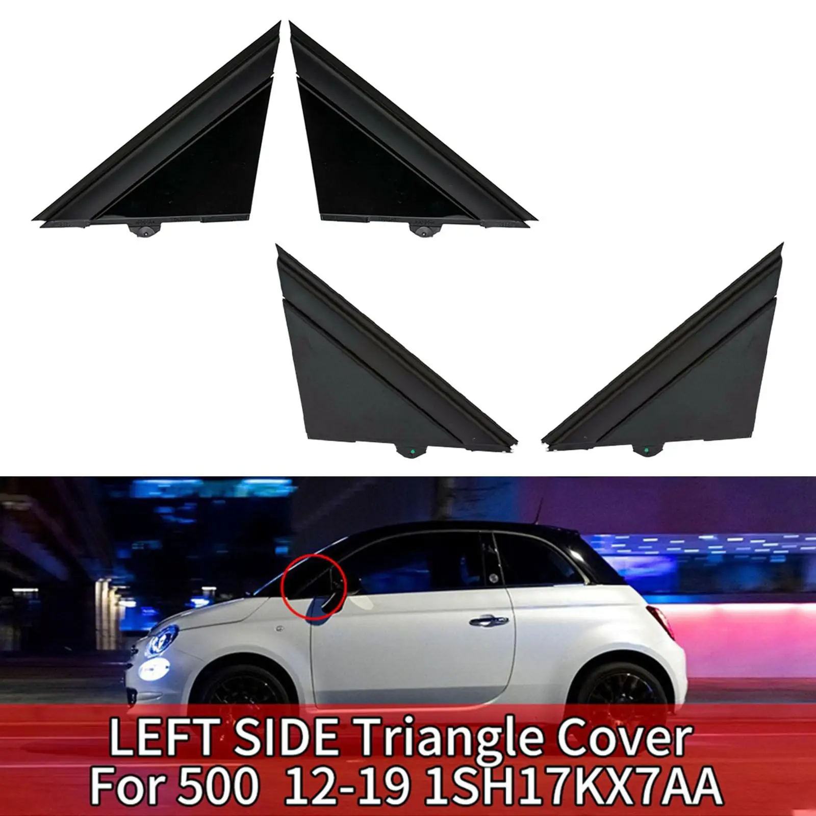 2 Pieces Triangle Shaped Car Door Mirror Flag Covers Accessories Decoratives Moldings Fit for 500 2012-2019
2 Pieces Triangle Shaped Car Door Mirror Flag Covers Accessories Decoratives Moldings Fit for 500 2012-2019