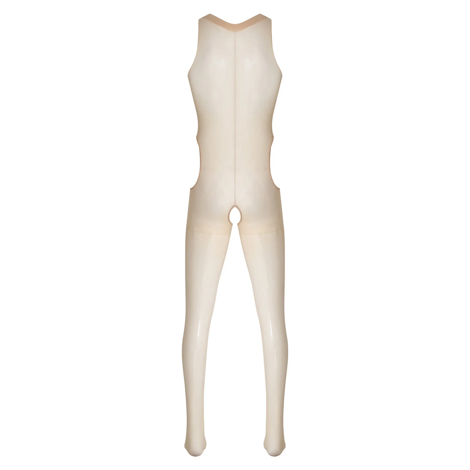 Men See-Through Cut Out Crotch Bodystockings Stretchy Sheer Sleeveless Jumpsuit with Socks Sexy Lingerie Catsuit Nightclub Wear
Men See-Through Cut Out Crotch Bodystockings Stretchy Sheer Sleeveless Jumpsuit with Socks Sexy Lingerie Catsuit Nightclub Wear