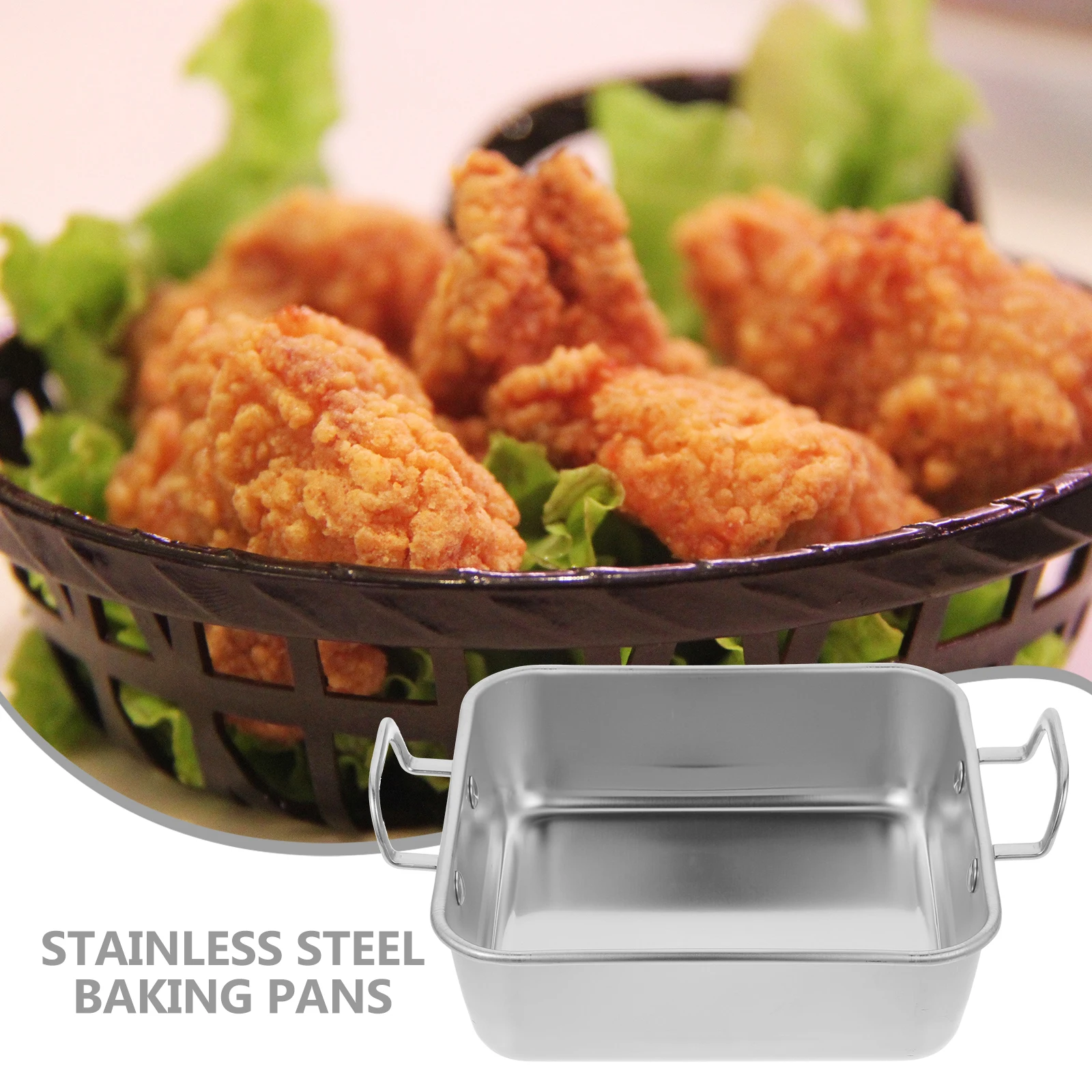 Stainless Steel Square Cake Pan Large Capacity Rectangle Baking Tray Tiramisu Mousse Nonstick Dishwasher Safe Kitchen Bakeware
Stainless Steel Square Cake Pan Large Capacity Rectangle Baking Tray Tiramisu Mousse Nonstick Dishwasher Safe Kitchen Bakeware