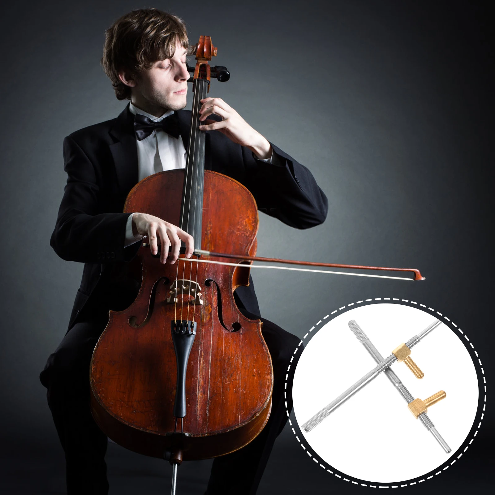 2Pcs Violin Bow Screw Rod Replacement Parts Sturdy Metal Lightweight Compact Instrument Accessories Viola Parts
2Pcs Violin Bow Screw Rod Replacement Parts Sturdy Metal Lightweight Compact Instrument Accessories Viola Parts