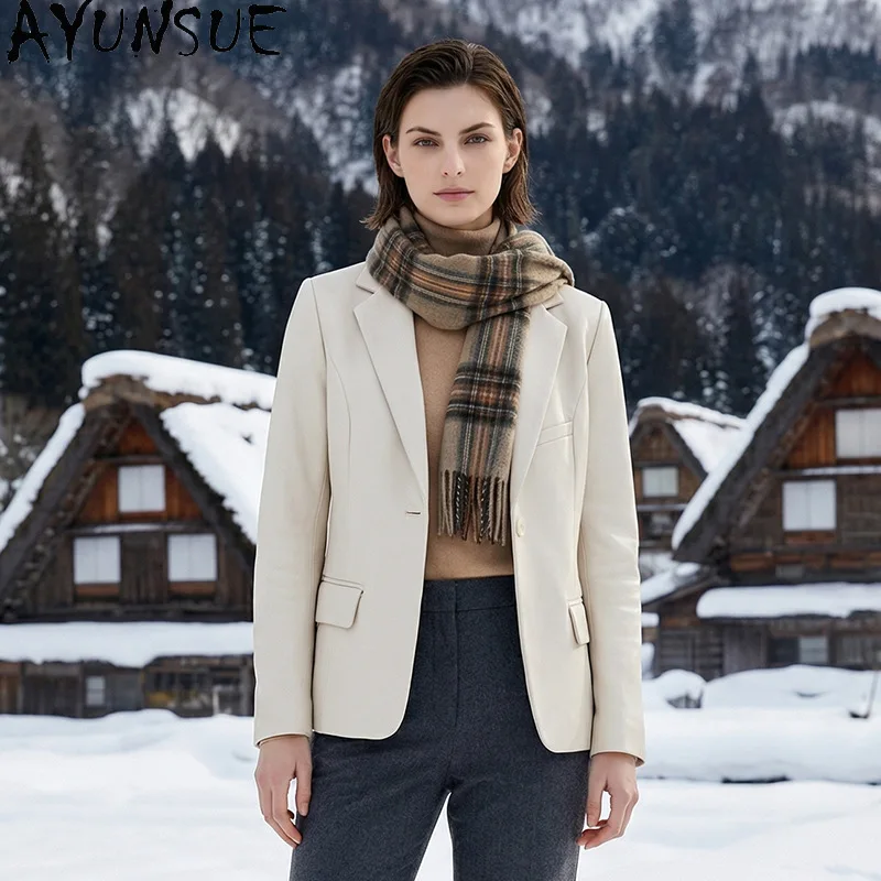 AYUNSUE Real Leather Jackets for Woman Fashion Commuting Sheepskin Suit Jacket Woman Autumn Fitted Tops Woman Clothes Jaqueta
AYUNSUE Real Leather Jackets for Woman Fashion Commuting Sheepskin Suit Jacket Woman Autumn Fitted Tops Woman Clothes Jaqueta
