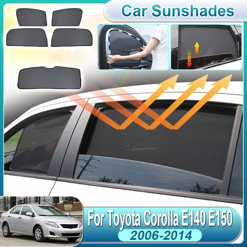 For Toyota Corolla 2006-2014 E140 E150 Sedan Car Sunshade Mesh Front Windshield Side Rear Window Sun Visor Cover Car Accessories
For Toyota Corolla 2006-2014 E140 E150 Sedan Car Sunshade Mesh Front Windshield Side Rear Window Sun Visor Cover Car Accessories