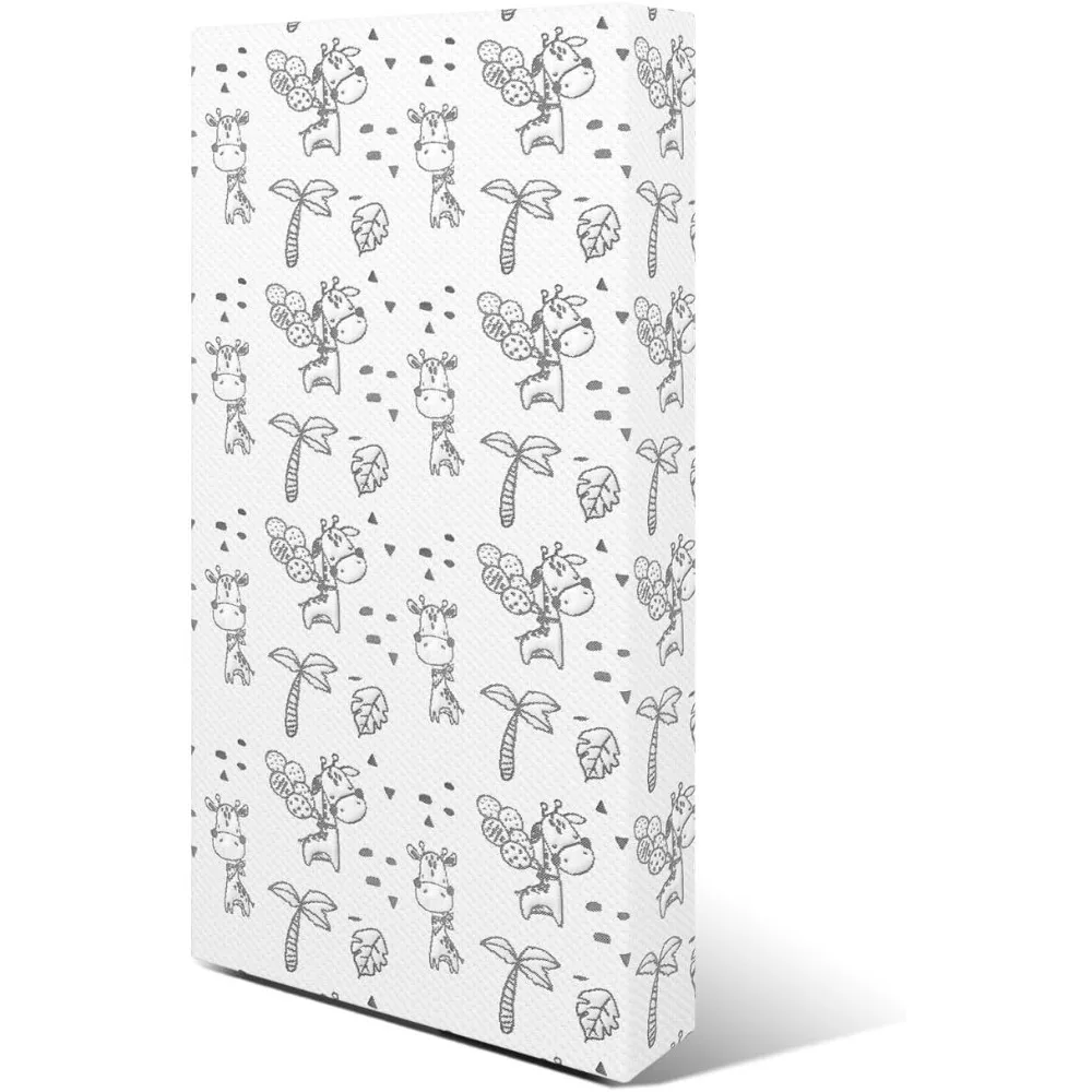 5" Crib and Toddler Mattress, 27.5"x52" Size with Super Soft Water-Resistant and Machine Washable Outer Cover, CertiPUR-US Certi
5" Crib and Toddler Mattress, 27.5"x52" Size with Super Soft Water-Resistant and Machine Washable Outer Cover, CertiPUR-US Certi