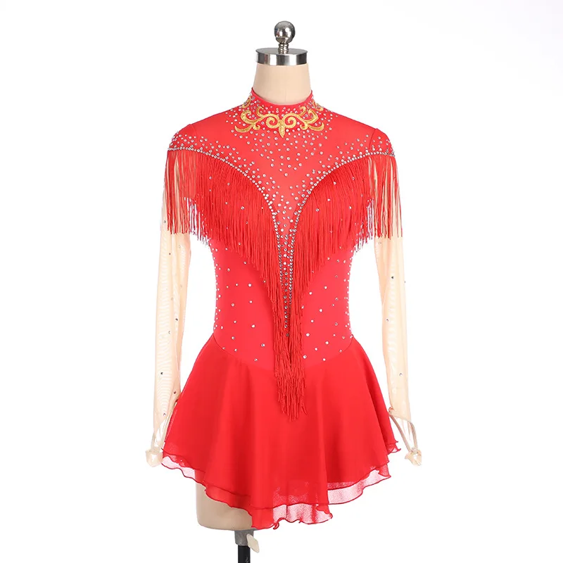 customized children's adult figure skating dress girls' performance costume competition grading dress 16 color optional nylon
customized children's adult figure skating dress girls' performance costume competition grading dress 16 color optional nylon