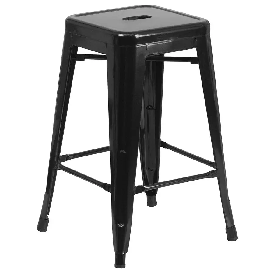 Kai Commercial Grade 24 High Backless Black Metal IndoorOutdoor Counter Height Stool with Square Seat
Kai Commercial Grade 24 High Backless Black Metal IndoorOutdoor Counter Height Stool with Square Seat