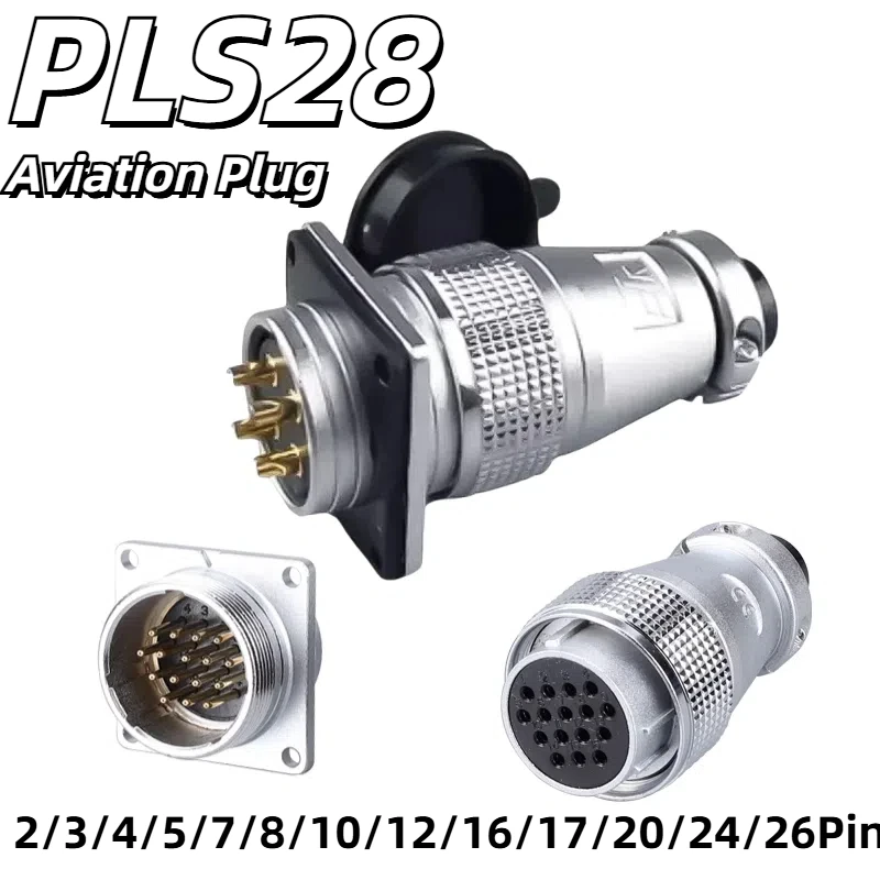 PLS28 P28-2/3/4/5/7/8/10/12/16/17/20/24/26 Pin Aviation Plug Male Female Connector WS28 Plug Socket Connector
PLS28 P28-2/3/4/5/7/8/10/12/16/17/20/24/26 Pin Aviation Plug Male Female Connector WS28 Plug Socket Connector