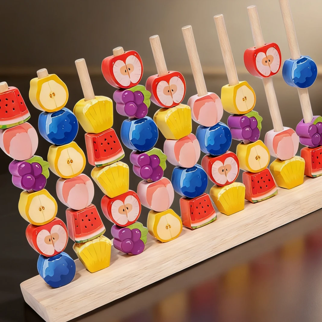 Wooden Fruit Ring Toss Game Kids Fruit Blocks with Spare Posts Burr-Free Design to Boost Hand-Eye Coordination Fruit Cognition
Wooden Fruit Ring Toss Game Kids Fruit Blocks with Spare Posts Burr-Free Design to Boost Hand-Eye Coordination Fruit Cognition
