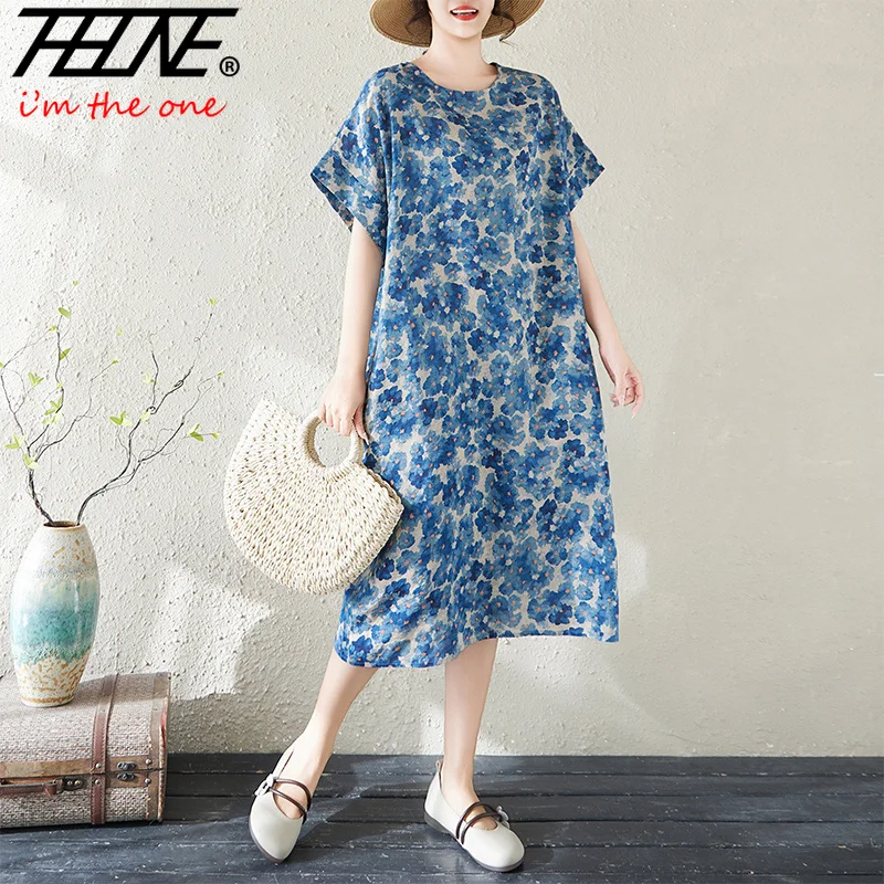 THHONE Summer Fashion Elegant Indian Dress Women Clothes Robe Loose Vintage Print O Neck Straight Midi Dresses Vestido Feminino
THHONE Summer Fashion Elegant Indian Dress Women Clothes Robe Loose Vintage Print O Neck Straight Midi Dresses Vestido Feminino