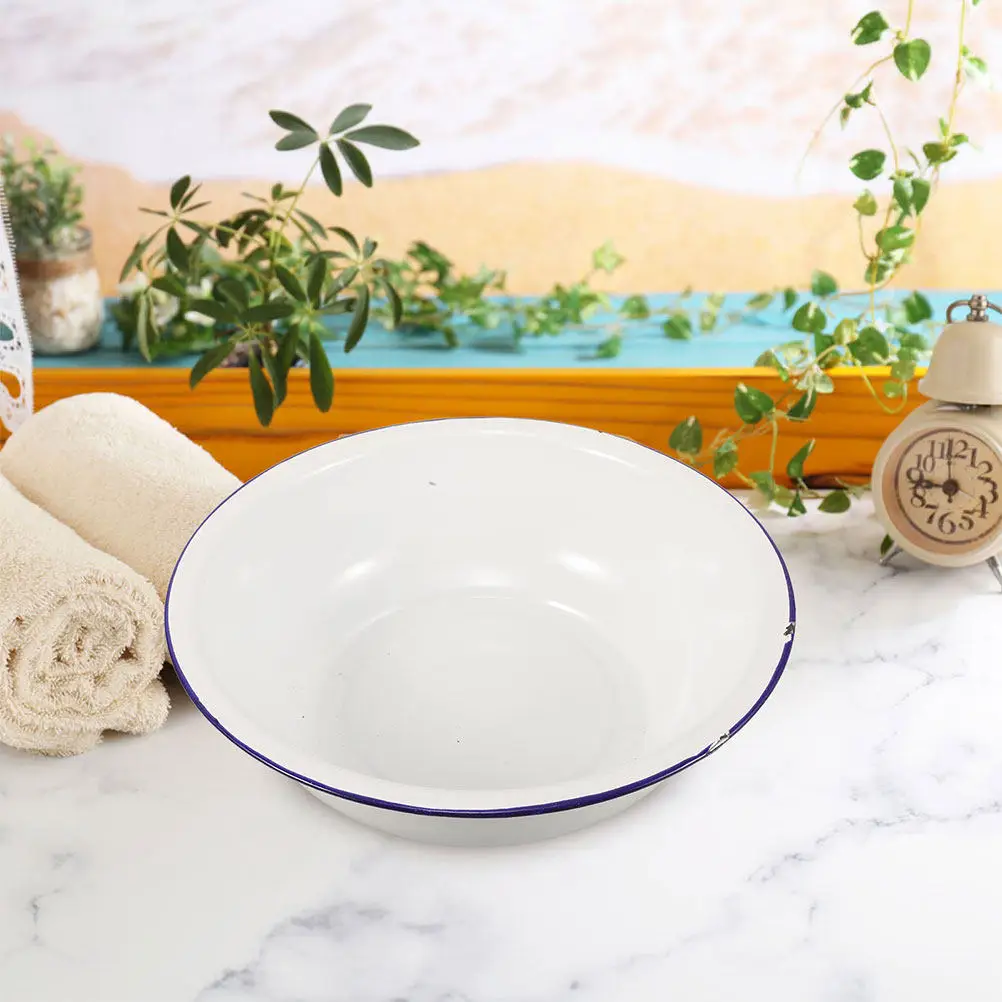 Vintage Enamel Wash Basin 32Cm Retro Multifunctional Foot Soaking Face Washing Enamelware Salad Soup Bowl for Kitchen Bathroom
Vintage Enamel Wash Basin 32Cm Retro Multifunctional Foot Soaking Face Washing Enamelware Salad Soup Bowl for Kitchen Bathroom