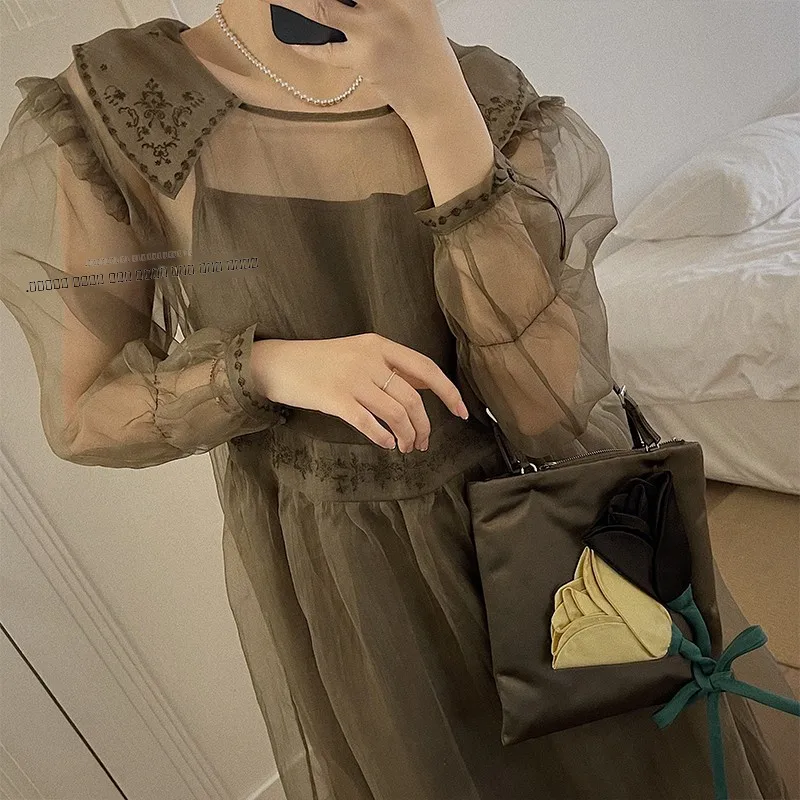 VIMAS Silk irt Dr Collared Embroidered Precision Worked Forest System Sle Long Sve Ladies Casual Spring Dr
VIMAS Silk irt Dr Collared Embroidered Precision Worked Forest System Sle Long Sve Ladies Casual Spring Dr