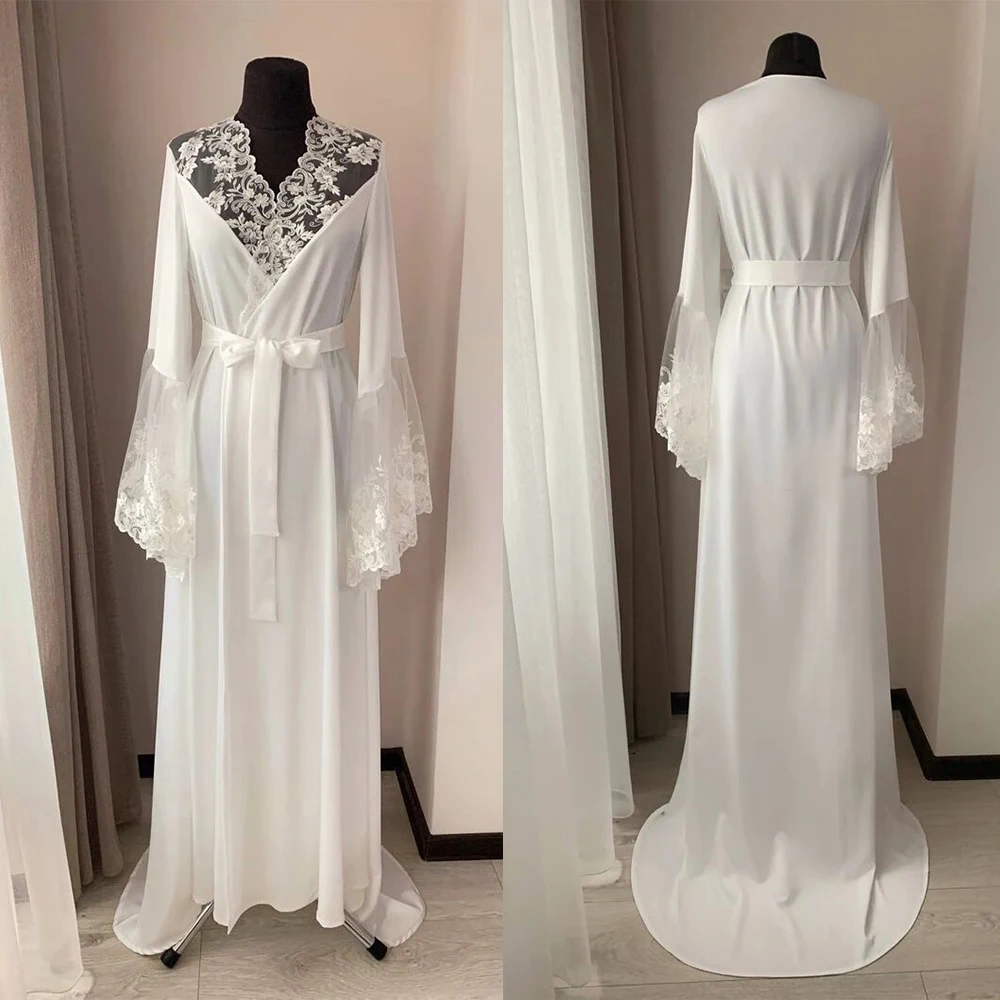 Sexy Bridal Dress Lace Satin V-neck Bathrobe Women Lingerie Nightgown Pajamas Sleepwear Women's Luxury Gowns Housecoat Nightwear
Sexy Bridal Dress Lace Satin V-neck Bathrobe Women Lingerie Nightgown Pajamas Sleepwear Women's Luxury Gowns Housecoat Nightwear