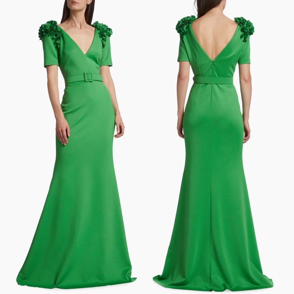 Customized High Quality Evening Dresses Elegant Party Jersey Applique Sash Bespoke Occasion Classic V-neck Trumpet Long Dress
Customized High Quality Evening Dresses Elegant Party Jersey Applique Sash Bespoke Occasion Classic V-neck Trumpet Long Dress