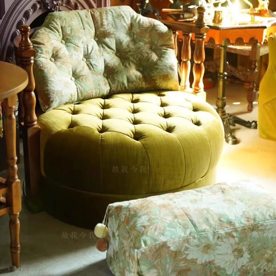 French round retro single sofa living room balcony bedroom study recliner jacquard fabric creative tiger chair
French round retro single sofa living room balcony bedroom study recliner jacquard fabric creative tiger chair