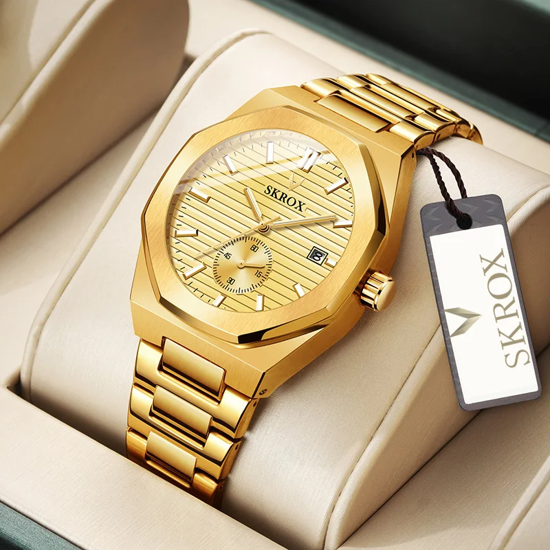 SKROX Design Original Octagonal Date Automatic Watches Top Luxury Man Gold Watch Waterproof Steel Mechanical Elegant Male Wrist
SKROX Design Original Octagonal Date Automatic Watches Top Luxury Man Gold Watch Waterproof Steel Mechanical Elegant Male Wrist