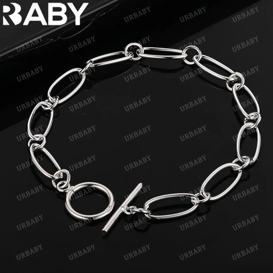 URBABY 925 Sterling Silver Chain Bracelets For Women Trend Birthday Gifts Fashion Party Fine Jewelry
URBABY 925 Sterling Silver Chain Bracelets For Women Trend Birthday Gifts Fashion Party Fine Jewelry
