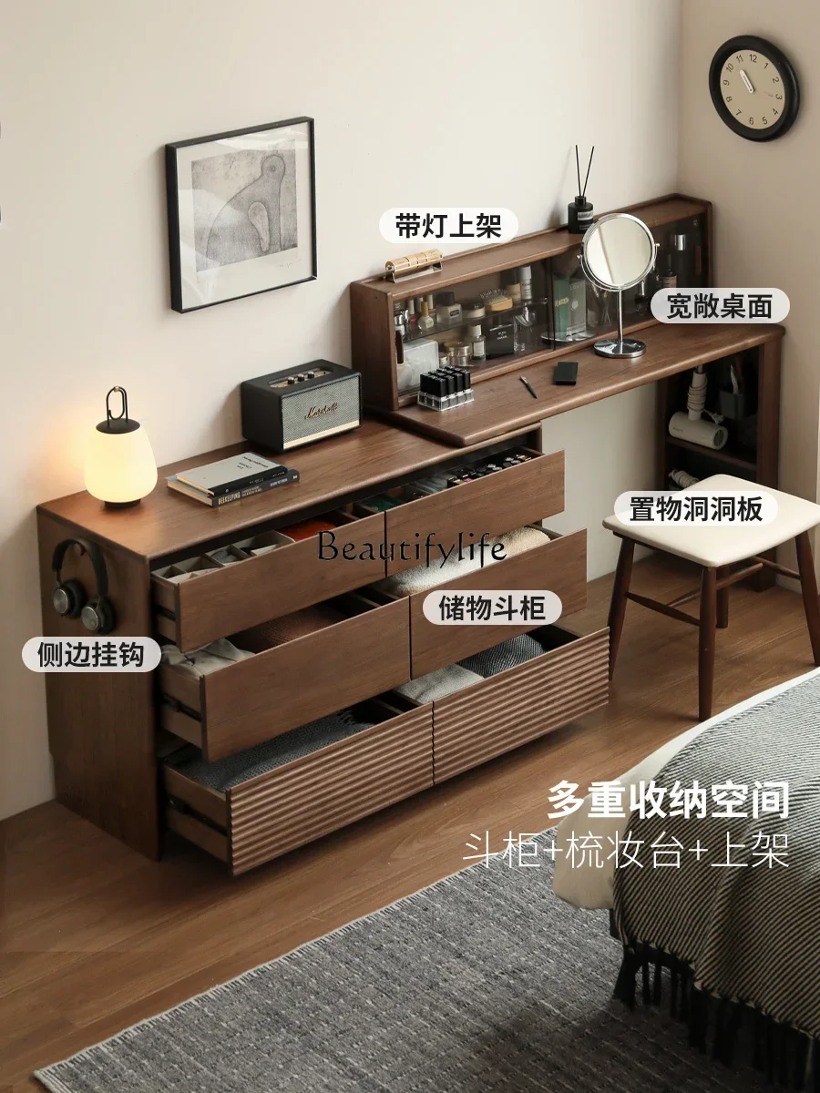 yj 5 Solid wood makeup table light luxury black walnut retractable bedroom corner dresser
yj 5 Solid wood makeup table light luxury black walnut retractable bedroom corner dresser