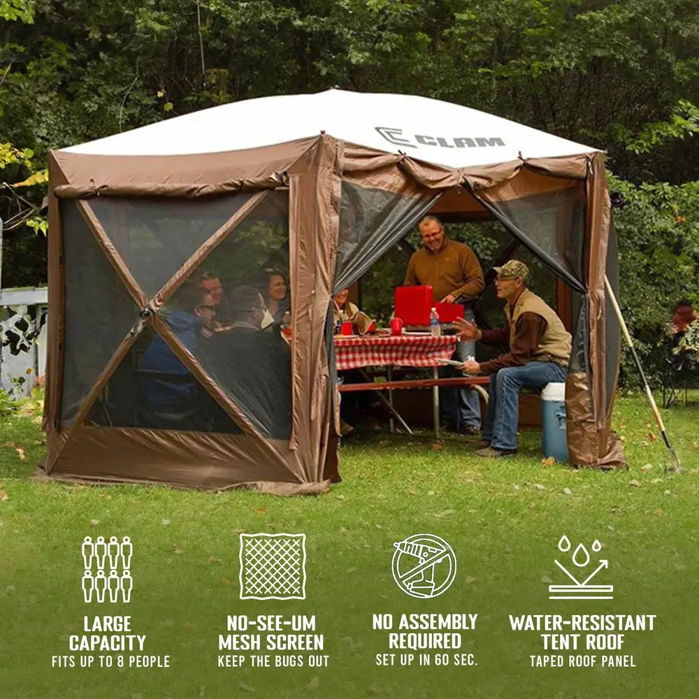 QuickSet Pop Screen Tent, Pavilion, 12.5 ft, Instant Setup Brown Large Outdoor Gazebo Canopy Shelter, Spacious 8Person BugFr
QuickSet Pop Screen Tent, Pavilion, 12.5 ft, Instant Setup Brown Large Outdoor Gazebo Canopy Shelter, Spacious 8Person BugFr