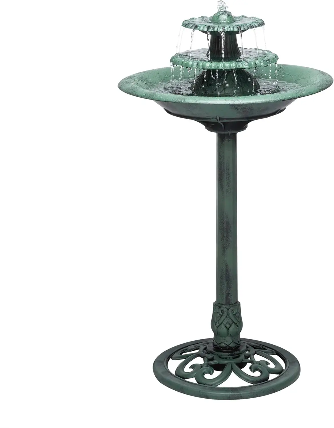 35" Tall 3-Tier Outdoor Pedestal Water Fountain – Durable Resin Cascading Feature and Birdbath for Garden, Patio, Deck
35" Tall 3-Tier Outdoor Pedestal Water Fountain – Durable Resin Cascading Feature and Birdbath for Garden, Patio, Deck