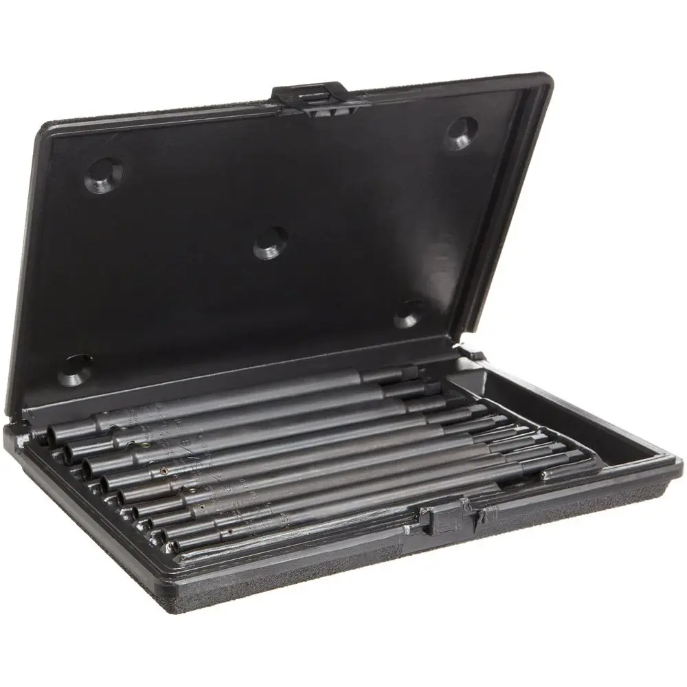 9 Piece 8 Long Style B Tap Extension Set (#0-#6, #8, #10, #12, 1/4, 5/16, 3/8, 7/16, 1/2)
9 Piece 8 Long Style B Tap Extension Set (#0-#6, #8, #10, #12, 1/4, 5/16, 3/8, 7/16, 1/2)