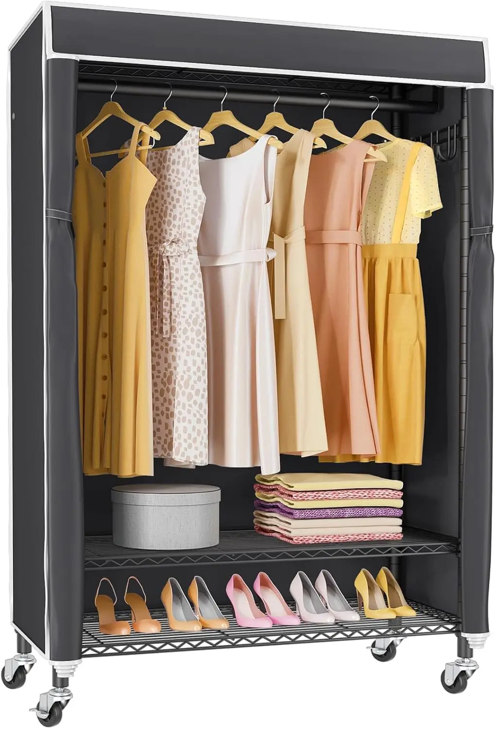 R1C Rolling Clothes Ra With Cover Portable Closet For Hanging Clothes, Heavy Duty Garment Ra Freestanding Clothing Ra With
R1C Rolling Clothes Ra With Cover Portable Closet For Hanging Clothes, Heavy Duty Garment Ra Freestanding Clothing Ra With