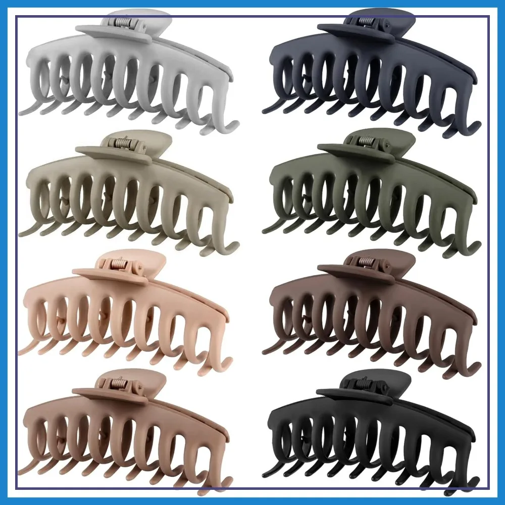 Large Hair Claw Clips for Women – 4.33 Inch Jumbo Claws, Strong Hold for Thin Thick Curly Hair, Matte Nonslip, 8 Pcs Set
Large Hair Claw Clips for Women – 4.33 Inch Jumbo Claws, Strong Hold for Thin Thick Curly Hair, Matte Nonslip, 8 Pcs Set