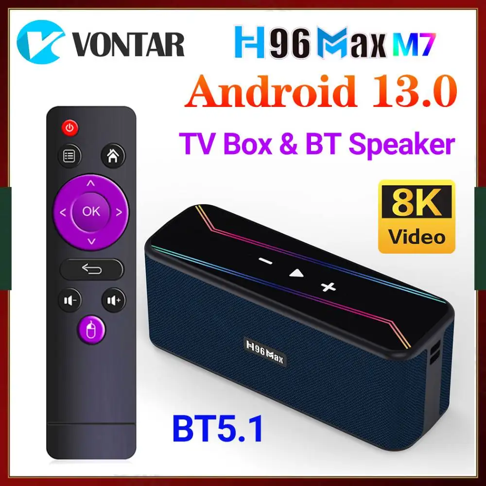 ТВ-приставка RK3528, Android 13, H96 MAX M7, четырехъядерный 64-битный процессор, 8K декодирование видео, ТВ-приставка, Двойной Wi-Fi BT медиаплеер, Android 13,0
ТВ-приставка RK3528, Android 13, H96 MAX M7, четырехъядерный 64-битный процессор, 8K декодирование видео, ТВ-приставка, Двойной Wi-Fi BT медиаплеер, Android 13,0