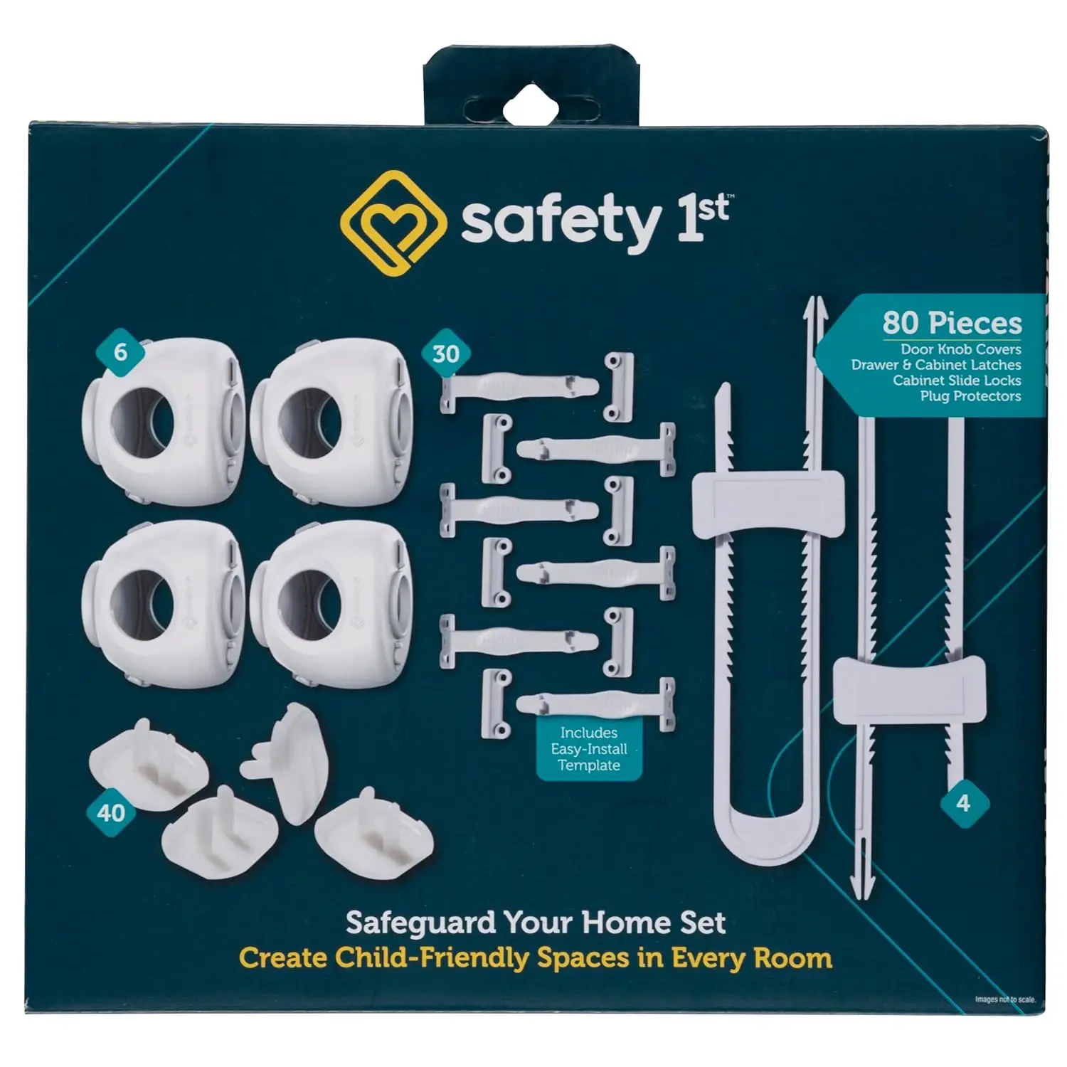 Childproofing Set 80 Pcs - Cabinet Locks, Drawer Latches, Door Knob Covers for Baby Safety
Childproofing Set 80 Pcs - Cabinet Locks, Drawer Latches, Door Knob Covers for Baby Safety