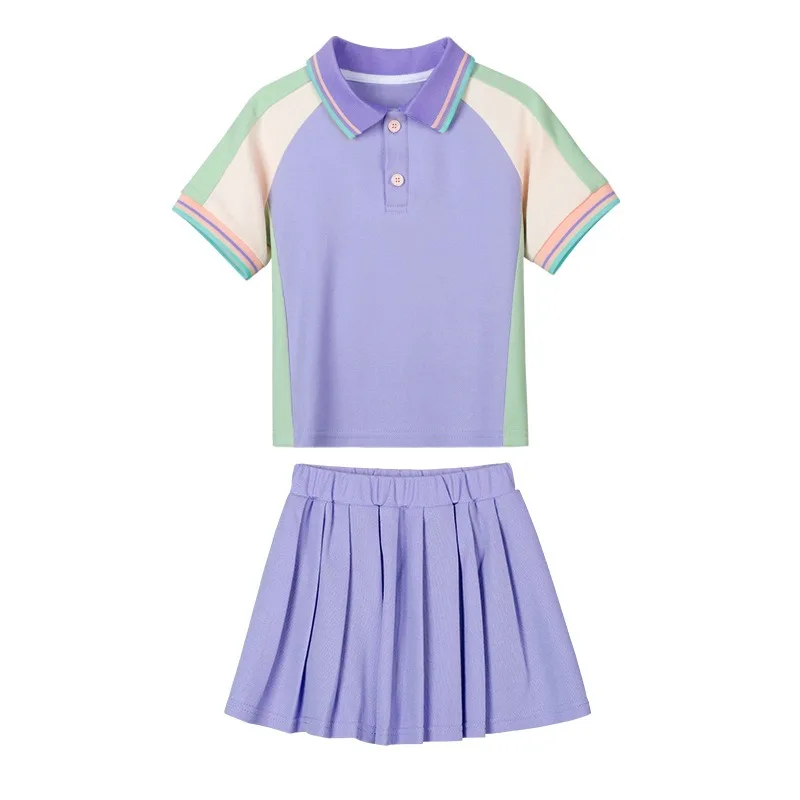 School Uniform T-shirt Polo Short-sleeved Children's Sports Clothes Primary School Class Clothes Summer New Garden Clothes
School Uniform T-shirt Polo Short-sleeved Children's Sports Clothes Primary School Class Clothes Summer New Garden Clothes