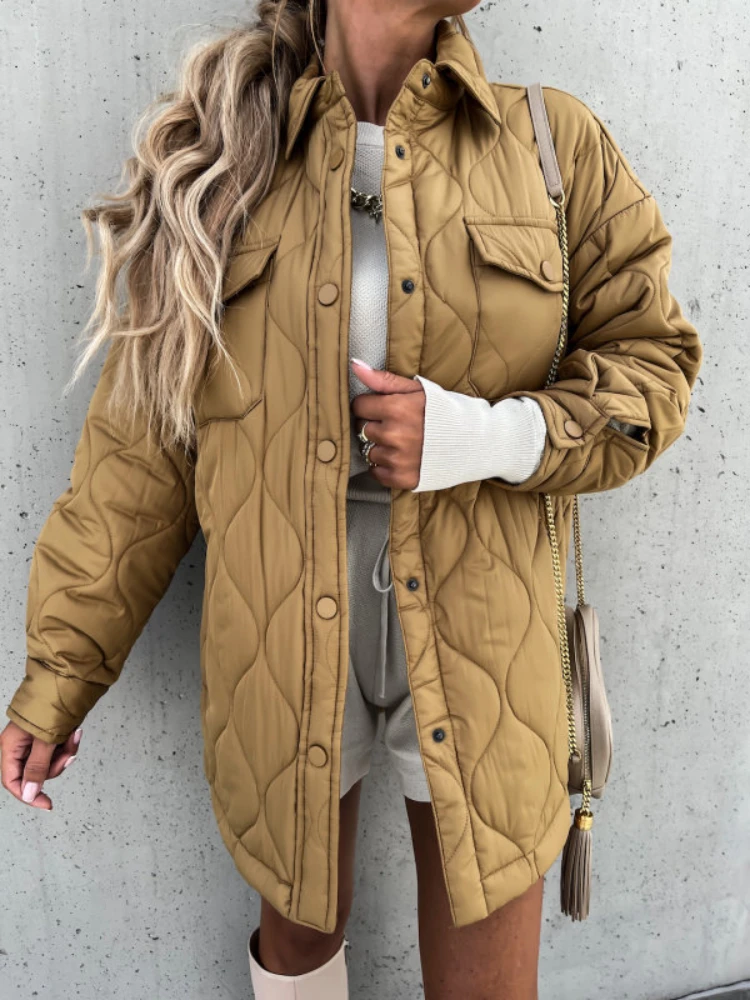 Winter Oversize Clothes Quilted Jacket Women Long Sleeves Casual Soft Warm Coats Ladies Loose Fashion Office Lady Green Parkas
Winter Oversize Clothes Quilted Jacket Women Long Sleeves Casual Soft Warm Coats Ladies Loose Fashion Office Lady Green Parkas