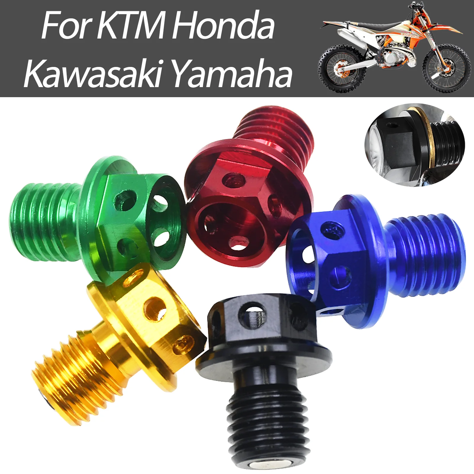 Durable Universal M12x1.5 Magnetic Oil Drain Plug Bolt Fit Honda Yamaha KTM Kawasaki Off-Road Dirt Bike Engine Repair Accessorie
Durable Universal M12x1.5 Magnetic Oil Drain Plug Bolt Fit Honda Yamaha KTM Kawasaki Off-Road Dirt Bike Engine Repair Accessorie