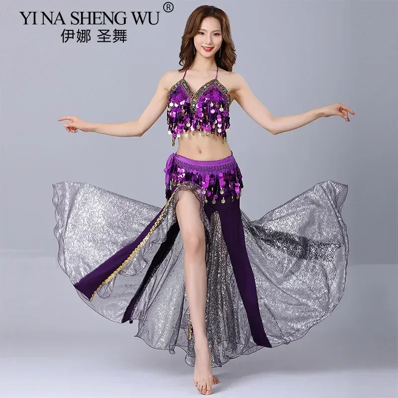 Профессиональный костюм для восточных танцев, 3 предмета: комплект из двух частей с пайетками (бюстгальтер и юбка) с поясом и платком на бедра для женщин, для выступлений
Профессиональный костюм для восточных танцев, 3 предмета: комплект из двух частей с пайетками (бюстгальтер и юбка) с поясом и платком на бедра для женщин, для выступлений