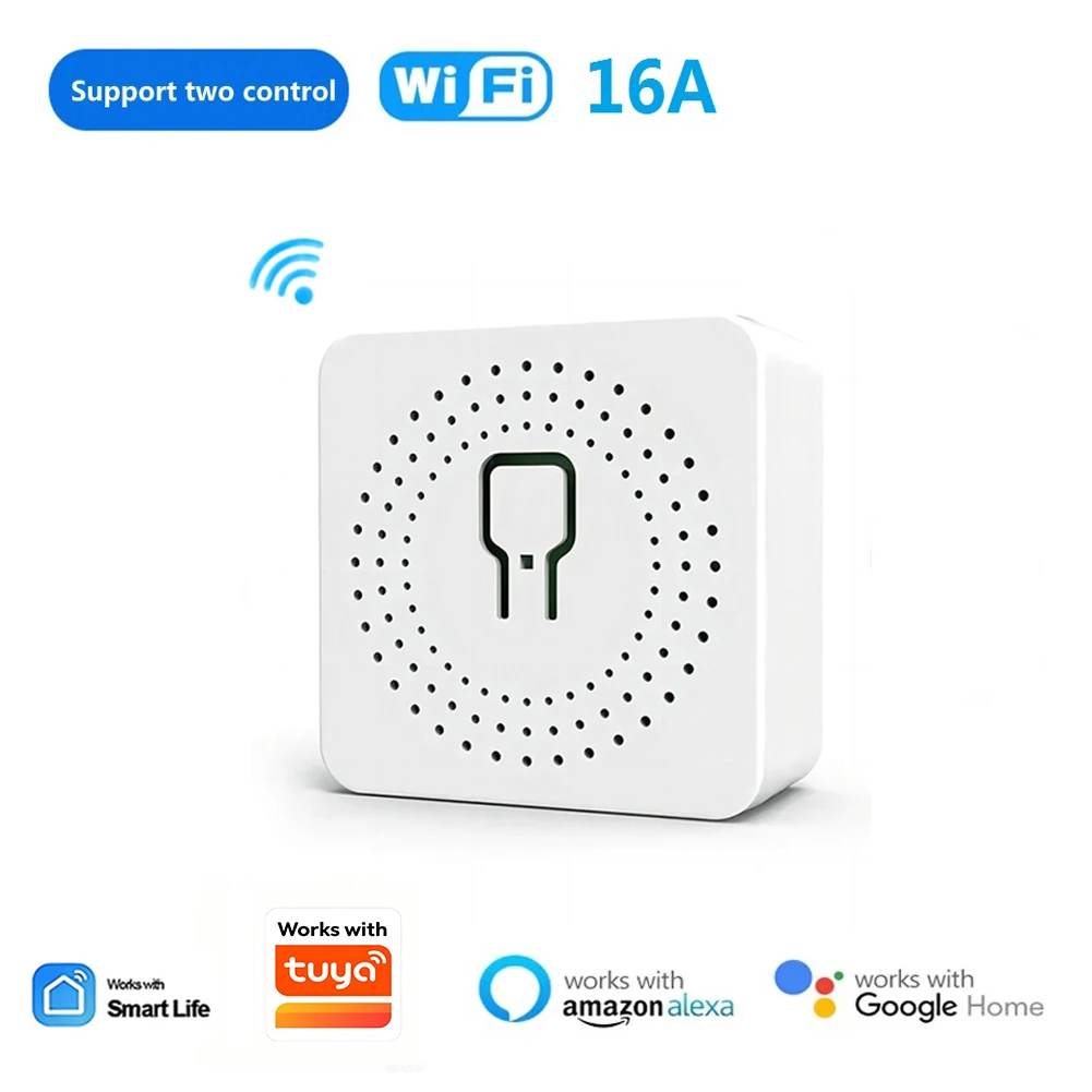 16A MINI Wifi Smart Switch Breaker 2WAY Control Timer Wireless Switches Smart Home Automation Works With Tuya APP Alexa Google
16A MINI Wifi Smart Switch Breaker 2WAY Control Timer Wireless Switches Smart Home Automation Works With Tuya APP Alexa Google