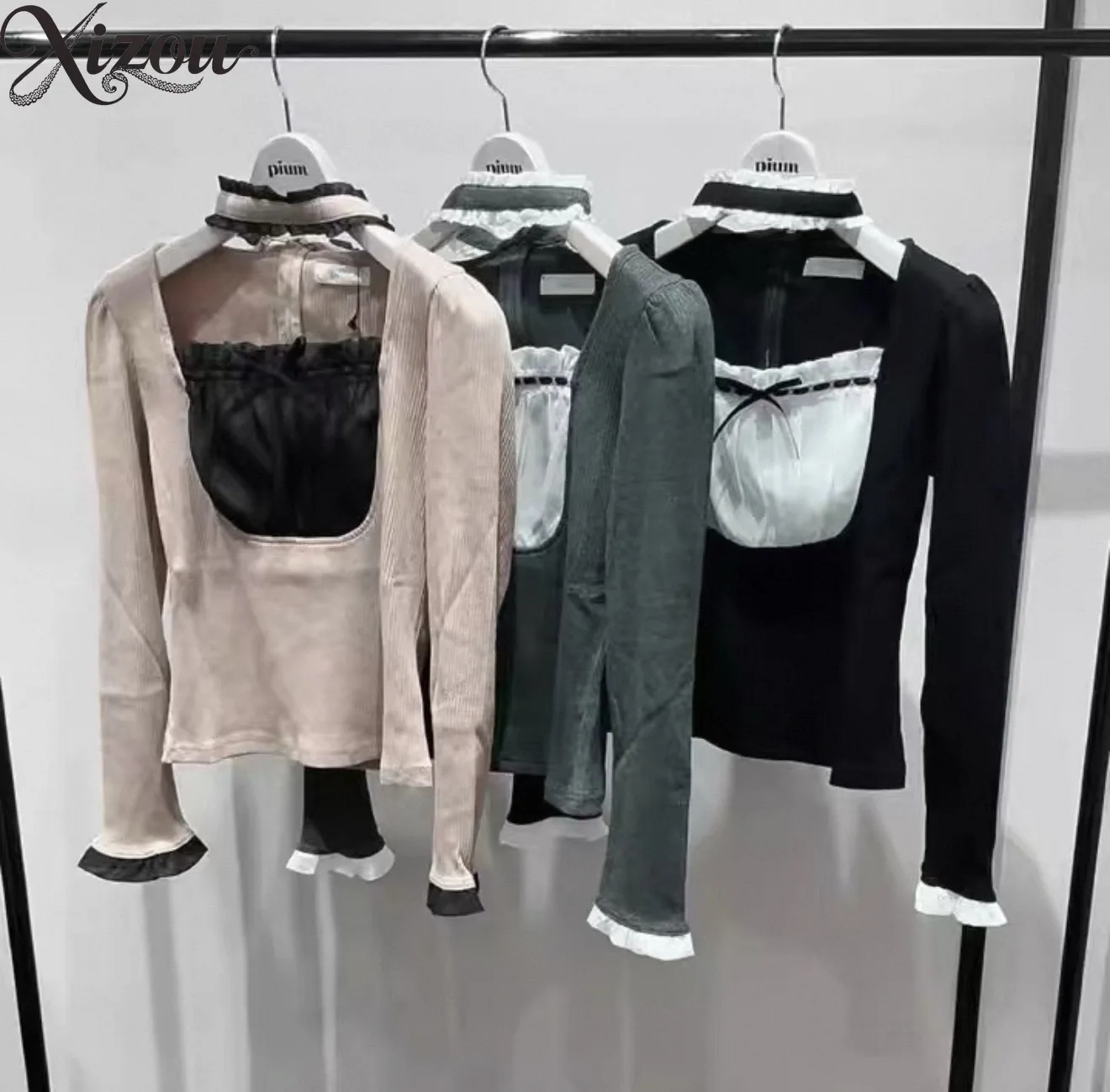 Fashion Casual Tees Spring Autumn Girl Tops Square Collar Top Solid Color Japanese Style Kawaii Long Sleeve T-shirts for Women
Fashion Casual Tees Spring Autumn Girl Tops Square Collar Top Solid Color Japanese Style Kawaii Long Sleeve T-shirts for Women