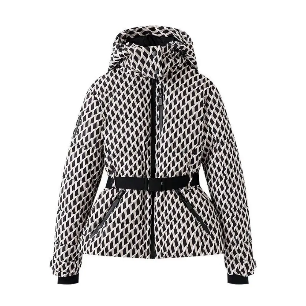 Women's Elegant Waist Slimming Cotton down Jacket Ski Series European American Style Clothing with Belt
Women's Elegant Waist Slimming Cotton down Jacket Ski Series European American Style Clothing with Belt