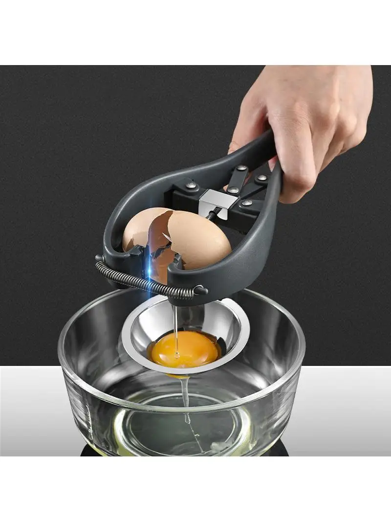 Two-In-One Egg Opener Kitchen Tool for Quick Egg Shelling And Yolk Egg White Separator Baby Food Preparation Essential
Two-In-One Egg Opener Kitchen Tool for Quick Egg Shelling And Yolk Egg White Separator Baby Food Preparation Essential