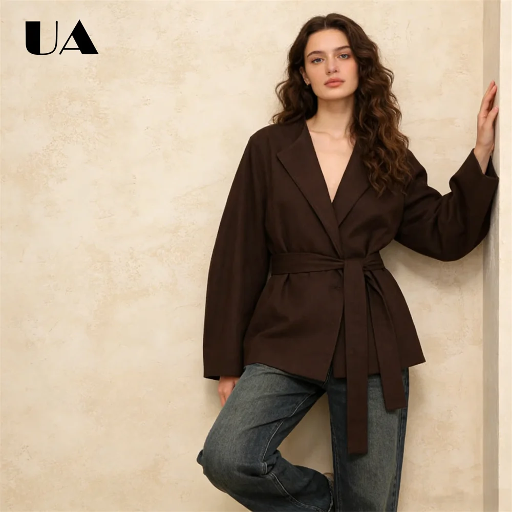 Women Trendy Self-Tie Jacket Spring Autumn Deep V Neck Suit Blazer Office Work Casual Wear
Women Trendy Self-Tie Jacket Spring Autumn Deep V Neck Suit Blazer Office Work Casual Wear