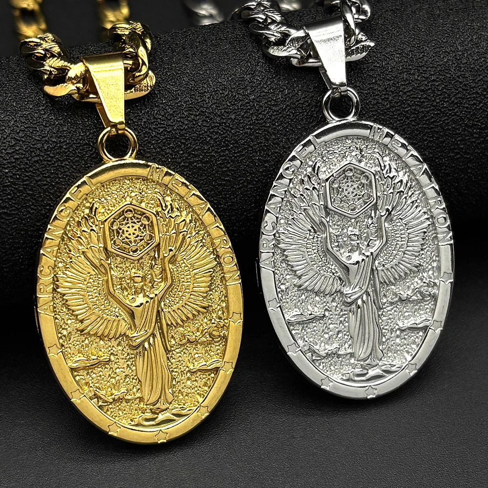 Archangel Metatron Pendant Necklace for Women Men Stainless Steel Gold Color Sacred Geometry Angel Seal Cuban Chain Jewelry Gift
Archangel Metatron Pendant Necklace for Women Men Stainless Steel Gold Color Sacred Geometry Angel Seal Cuban Chain Jewelry Gift