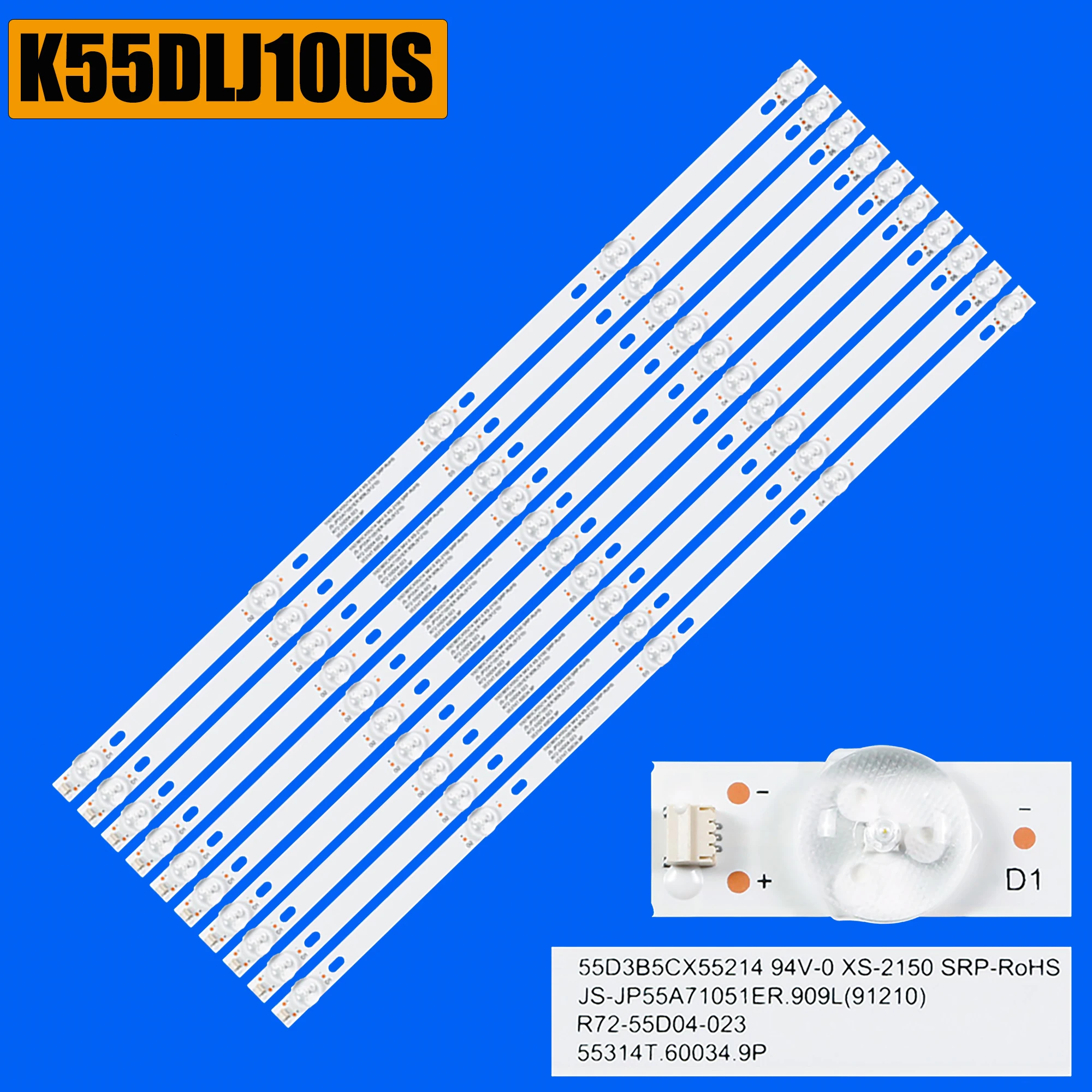 LED backlight strip for VHIX-55U169MSS 55LU1204 JS-JP55A71051ER.909L(91210) R72-55D04-023 K55DLJ10US 55D3B5CX55214
LED backlight strip for VHIX-55U169MSS 55LU1204 JS-JP55A71051ER.909L(91210) R72-55D04-023 K55DLJ10US 55D3B5CX55214