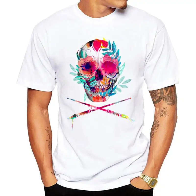 FPACE Newest Fashion Flower Skull Printed Men T-Shirt Short Sleeve Sugar Skull Tshirts O-Neck Funny Tops Hipster Tees
FPACE Newest Fashion Flower Skull Printed Men T-Shirt Short Sleeve Sugar Skull Tshirts O-Neck Funny Tops Hipster Tees