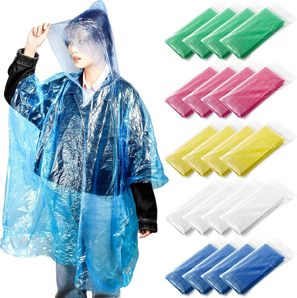 Hooded Adult Rain Ponchos Plastic Raincoat Poncho for Men Women Bulk Disposable Travel Ponchos Outdoor Hiking Travelling
Hooded Adult Rain Ponchos Plastic Raincoat Poncho for Men Women Bulk Disposable Travel Ponchos Outdoor Hiking Travelling